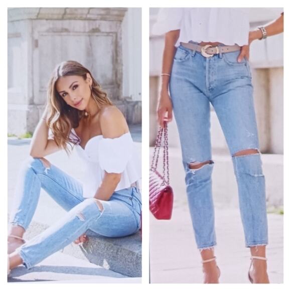 AGOLDE Jaime Distressed EUC $199 Size 27    J1257 - Picture 1 of 11
